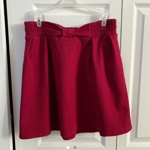 Red short skirt